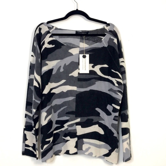 NWT SKULL CASHMERE Camo Sweater - Picture 2 of 10